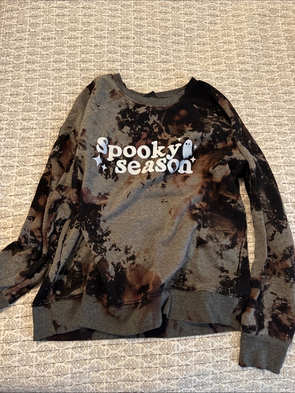 Spooky Season Tie-Dye Crewneck Sweatshirt